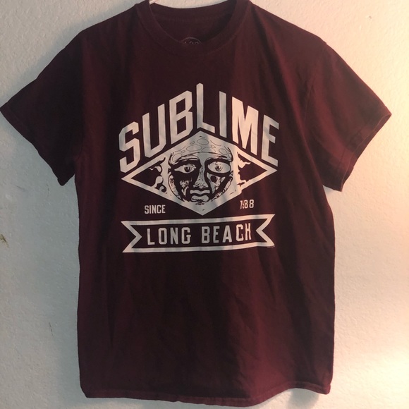 Hot Topic | Shirts | Burgundy Sublime T 